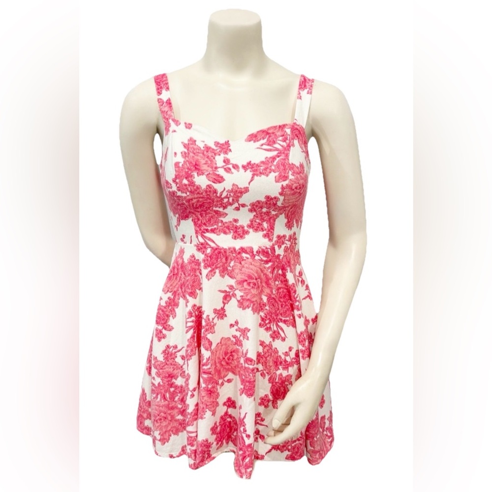 City Studio Pink Floral Fit & Flare Dress XS